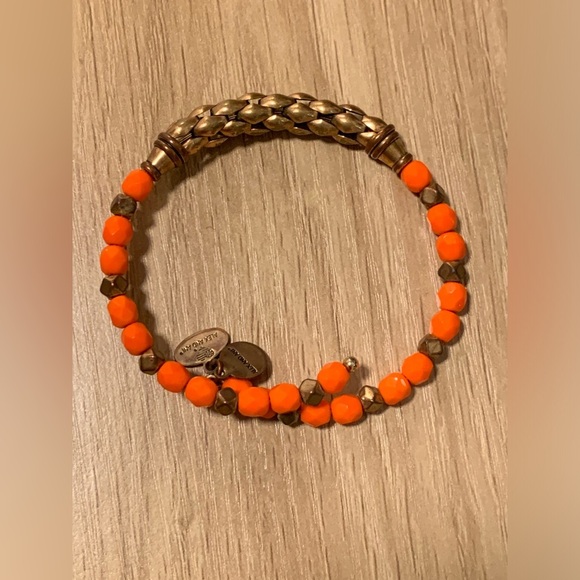 Preloved Alex and Ani Vintage 66 Sea Star Calypso Gold Beaded Wrap Bracelet - Picture 1 of 2